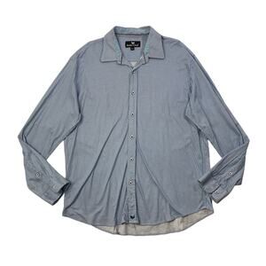 Butter Cloth Shirt Mens XL Extra Large Malibu White Check Button Up Long Sleeve